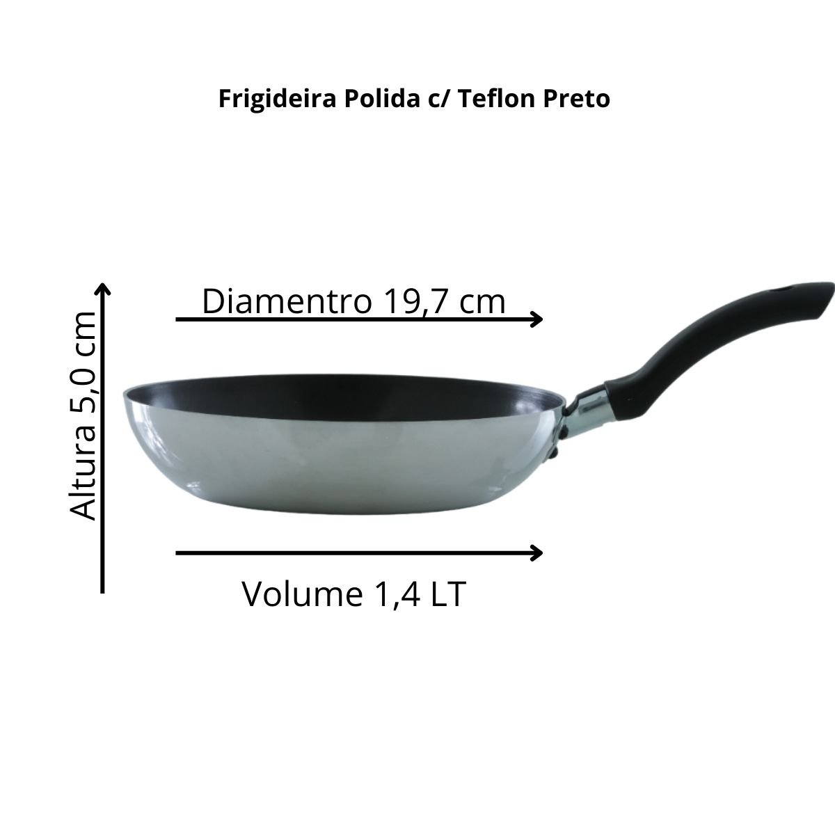Frigideira Extra Polida C/ Teflon N20 1,5l - 2