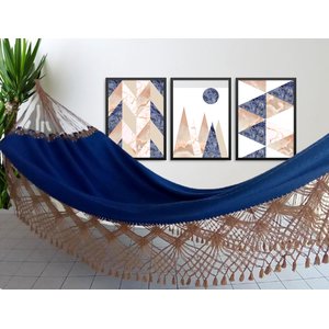 Rede de Dormir Casal Ostra Azul Caramelo