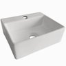 Cuba De Cerâmica Retangular 29,5cmx34cm Pia Banheiro Lavabo Eco Metais Branca - 1