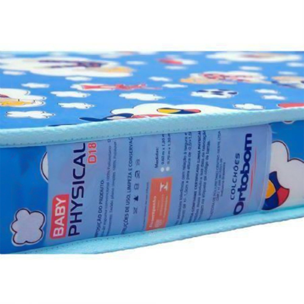 Colchão Berço Ortobom de Baby Physical Espuma D18 10x68x98 - 3