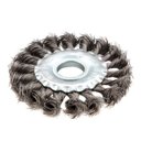Ver imagem 3 de Kit 3 Unidades Escova Aço Carbono Circular Fio Torcido 100mm Diâmetro e Furo 22,2mm