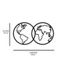 Escultura de Parede em MDF Mapa Mundi Circular - 2