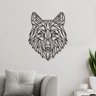 Escultura de Parede em MDF Lobo Geométrico - 1