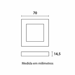 Luminária Led Cabinet Quadrado 2w 3000k Bivolt Blumenau - 2