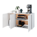 Ver imagem 4 de Balcão para Escritório Baixo Pequeno 3 Portas com Rodízio Bho 25