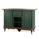Ver imagem 1 de Mesa Ilha para Cozinha com 2 Portas, 1 Gaveta e Nicho Hannover - M560705 Cor Laca - Verde Musgo