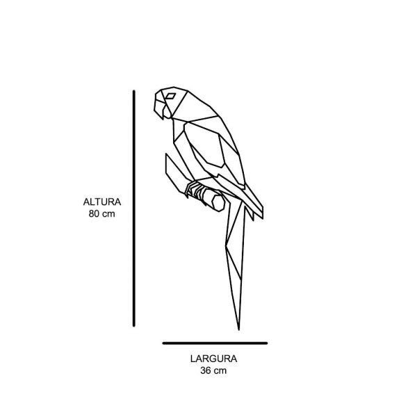 Escultura de Parede em MDF Pássaro Geométrico - 3