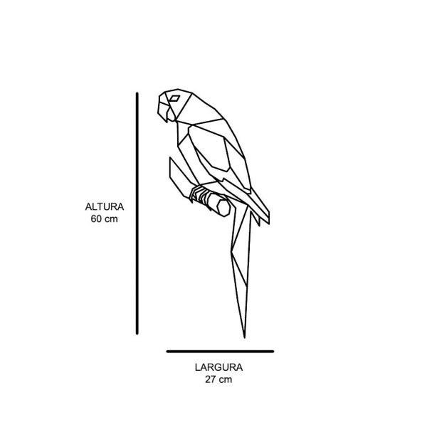 Escultura de Parede em MDF Pássaro Geométrico - 2