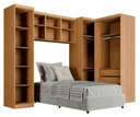 Ver imagem 2 de Dormitório Modulado Dallas 6 Portas 6 Gavetas Cinamomo Benetil