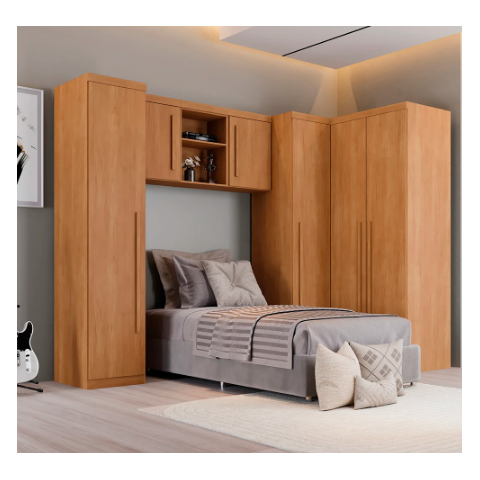 Dormitório Modulado Dallas 6 Portas 6 Gavetas Cinamomo Benetil