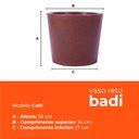 Ver imagem 4 de Kit 3 Vasos Reto Badi Café 28 Terrano
