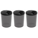 Ver imagem 1 de Kit 3 Porta Farofa Temperos Farinheira com Tampa 400ml Fumê Crippa Potes para Condimentos