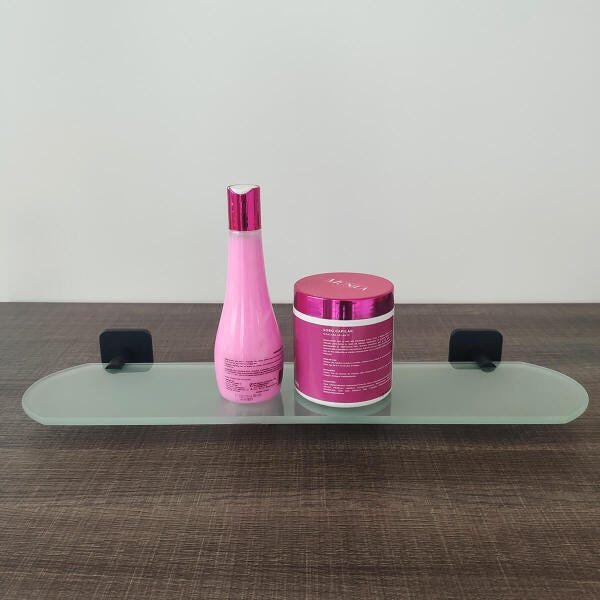 Conjunto Banheiro Toalheiro Papeleira Porta Shampoo Saboneteira Vesúvio Preto - 6