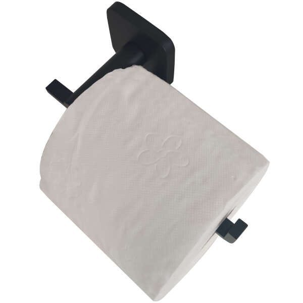 Conjunto Banheiro Toalheiro Papeleira Porta Shampoo Saboneteira Vesúvio Preto - 8