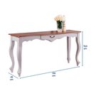 Ver imagem 5 de Aparador de Sala 156cm com Pés Luis XV e 1 Gaveta 70812 Linz Móveis - Off White/Imbuia