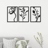 Conjunto 3 Quadros Vazados em MDF Flores - 1