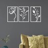 Conjunto 3 Quadros Vazados em MDF Flores - 2