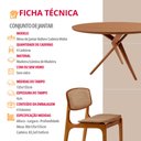 Ver imagem 6 de Sala de Jantar Mesa Ballare 135cm Tampo Laminado Redondo com 4 Cadeiras Malta