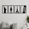 Conjunto 4 Quadros Vazados em MDF Maravilhas do Mundo - 1