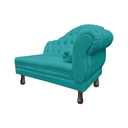 Ver imagem 4 de Recamier Sofá Esquerdo Larissa 120cm Sala Suede Azul Turquesa - Incasa Decor