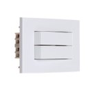 Ver imagem 1 de Interruptor Duplo Paralelo Embutir em Moveis Sleek Margirius Cor:branca