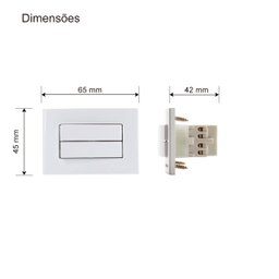 Interruptor Duplo Paralelo Embutir em Moveis Sleek Margirius Cor:branca - 6