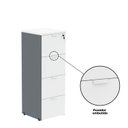 Ver imagem 7 de Arquivo para Pasta Suspensa com Chave 4 Gavetas P25 128cmx45,7cmx47,3cm Grafito Branco