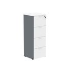Ver imagem 3 de Arquivo para Pasta Suspensa com Chave 4 Gavetas P25 128cmx45,7cmx47,3cm Grafito Branco
