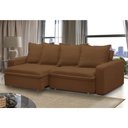 Ver imagem 2 de Sofá Retrátil Reclinável 3 Lugares 195cm Roma F05 Veludo Terracota - Mpozenato