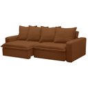 Ver imagem 5 de Sofá Retrátil Reclinável 3 Lugares 195cm Roma F05 Veludo Terracota - Mpozenato