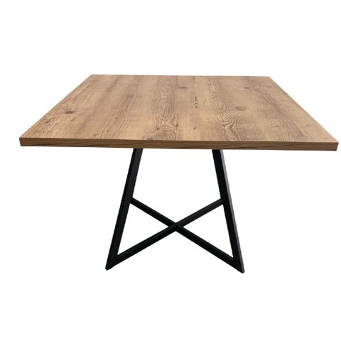 Mesa Estilo Industrial Quadrada 160x160cm - Antíqua.