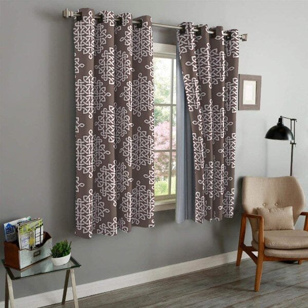 Cortina 2 Folhas Blackout 180cmx240cm Tecelagem Damata - 1