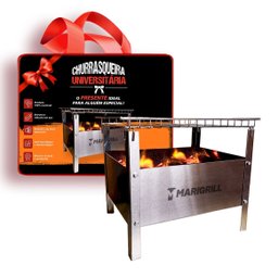 Churrasqueira Portátil Desmontável Camping Inox com Bolsa - 2