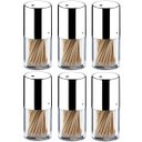 Ver imagem 1 de Conjunto 6 Paliteiros Inox Porta Palitos de Dente Restaurante Lancheria Brinox