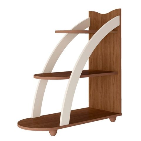 Mesa Apoio Mdf Sala de Estar 70 Cm 4503 Cedro Off White Arly