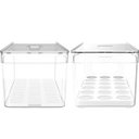 Ver imagem 1 de Kit 2 Organizadores De Geladeira Porta Ovos 36 Un Porta Frutas Legumes Verduras 5L Clear Fresh OU