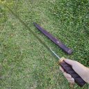 Ver imagem 4 de Adaga Gaúcha Modelo Antigo 20' Aço Inox Super Afiada com Cabo Radica de Imbuia