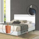 Ver imagem 4 de Kit 5 Pés Madeira Cor Mel E 2 Rodízios para Cama Box Casal