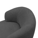 Ver imagem 3 de Poltrona Decorativa Orgânica Living Have Base Madeira Giratória Bouclê Grafite - Desk Design