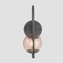 Ver imagem 4 de Arandela Online Preta Globo de Vidro Fume + Led 5w