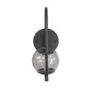 Ver imagem 3 de Arandela Online Preta Globo de Vidro Fume + Led 5w