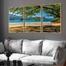 Quadros Decorativos Praia Paisagem Arvore Balanço Moldura - 2