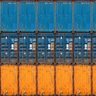 Papel de Parede Industrial Container Azul e Laranja 18m - 3