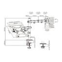 Ver imagem 2 de Suporte Duplo de Mesa para Monitor 17 a 32 e Notebook Tm24c