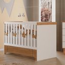 Ver imagem 2 de Berço Mini Cama Antonella com Gaveta Off White/caramelo Móveis Canaã
