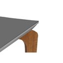Ver mais imagens de Conjunto: Mesa Sala Jantar Londrina C/ Tampo Madeirado C/ Vidro Canto Reto 120x80cm e 4 Cadeiras