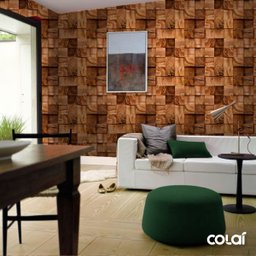 Papel de Parede Adesivo Industrial Toco Madeira Caibro 18m - 6