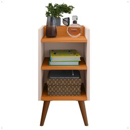 Mesinha de Cabeceira Criado Max para Quarto Lateral Cama Off White Freijó - 5