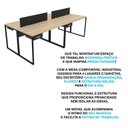 Ver mais imagens de Escrivaninha Mesa Escritório 2 Gavetas 4 Lugares 240cm Industrial Carvalho E Preto