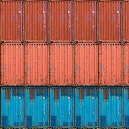 Papel de Parede Industrial Container Vermelho Coral Azul 15m - 3